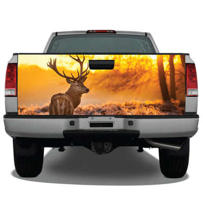 Elk Buck Sunset Tailgate Wrap