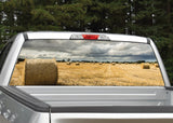 Farmland Hay Bales Rear Window Decal