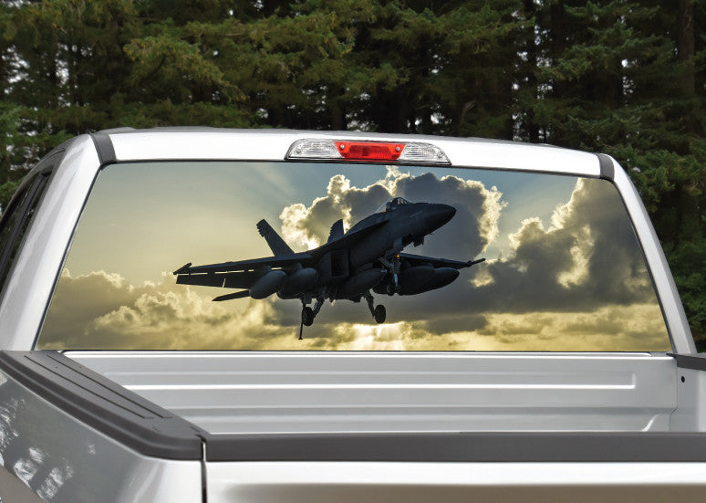 Window Figter Fighter Jet Rear Window Graphic | Mid Atlantic Designs