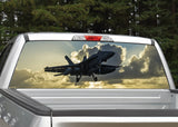 Fighter Jet #2 Navy Rear Window Decal