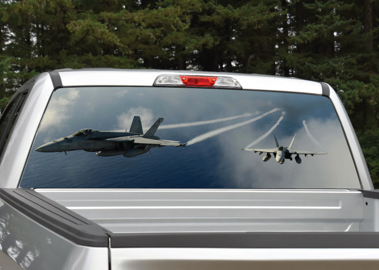 Faa Window Sticker Fighter Jets Rear Window Graphic Decal | Mid Atlantic Designs