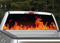 Fire Flames (Orange) Rear Window Decal