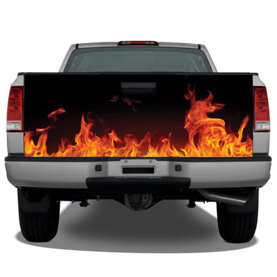 Fire Flames (Orange) Tailgate Wrap