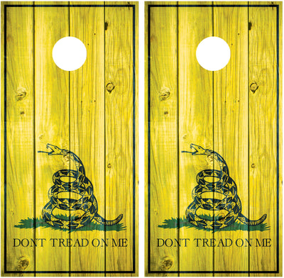 Gadsden Flag Distressed Wood 