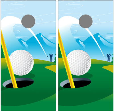 Playing Golf Cornhole Wraps