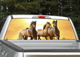 Horses Running Sunset Rear Window Decal