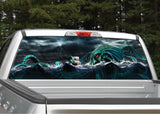 Kraken Sea Monster Nautical Rear Window Decal