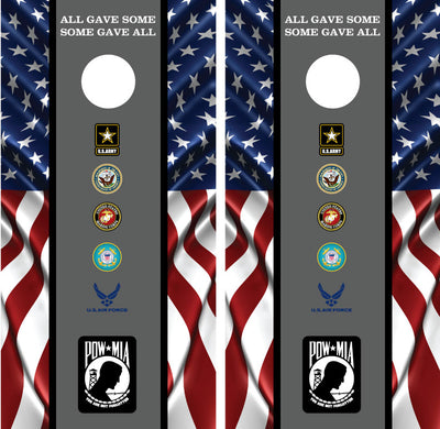 Military POW MIA Cornhole Wraps