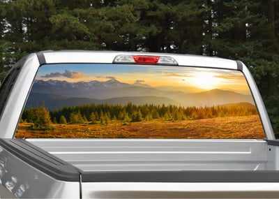 Mountain Scenery #8 Sunset Rear Window Decal
