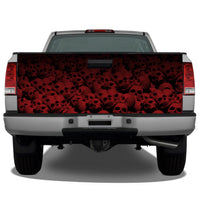 Pile of Skulls (Red) Tailgate Wrap