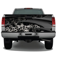 Skulls Abstract Metal Tailgate Wrap