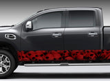 Pile of Skulls (Red) Rocker Panel Decal Kit