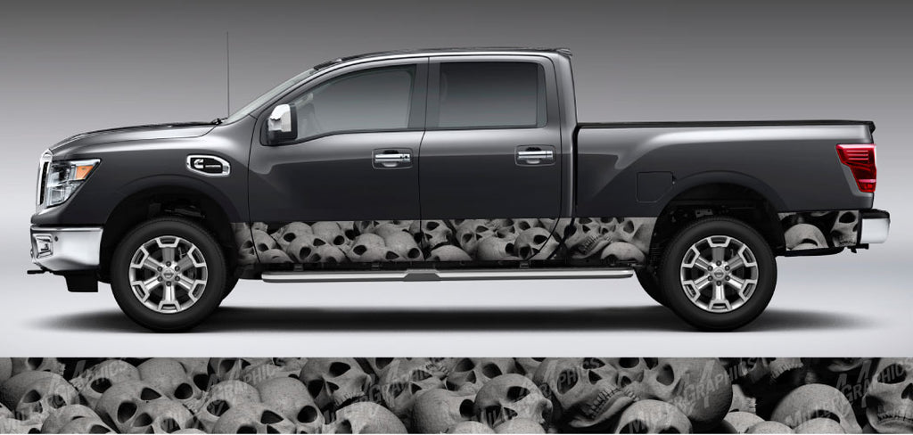 Truck Rocker Graphics Pile of Skulls Rocker Panel Decal Kit | Mid Atlantic Designs