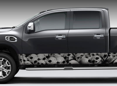 Pile of Skulls Rocker Panel Decal Kit