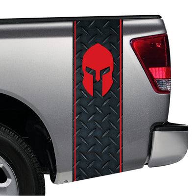 Spartan Helmet (Red) Black Diamond Plate