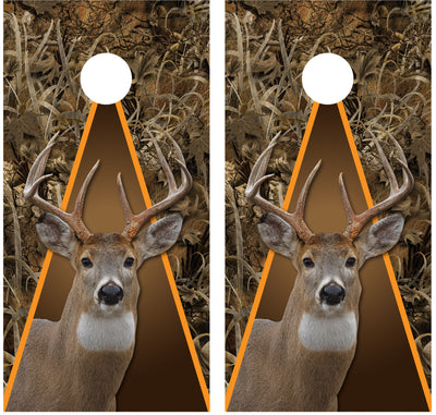 Whitetail Buck Camo Grassland Cornhole Wraps