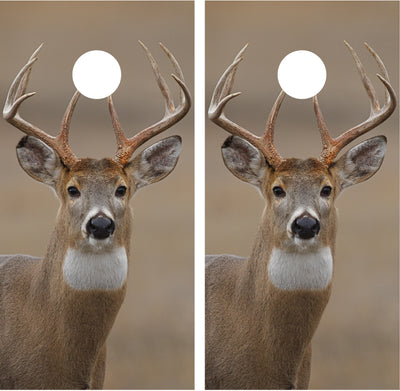 Whitetail Buck Photo Cornhole Wraps