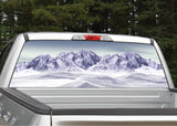 Winter Mountain Scene Rear Window Decal