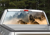 Wolf Scene #2 Wolves Howling Rear Window Decal