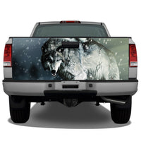 Wolf #2 In Winter Snow Tailgate Wrap