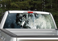 Wolf #4 Growling Rear Window Decal