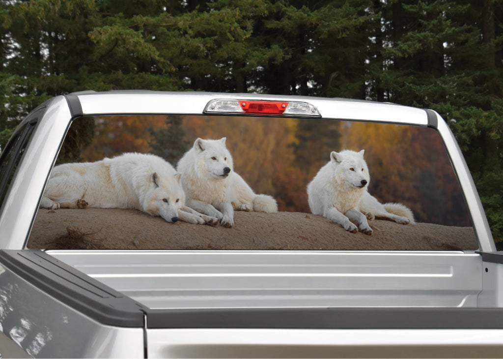 White Wolves Scenery Rear Window Graphic | Mid Atlantic Designs